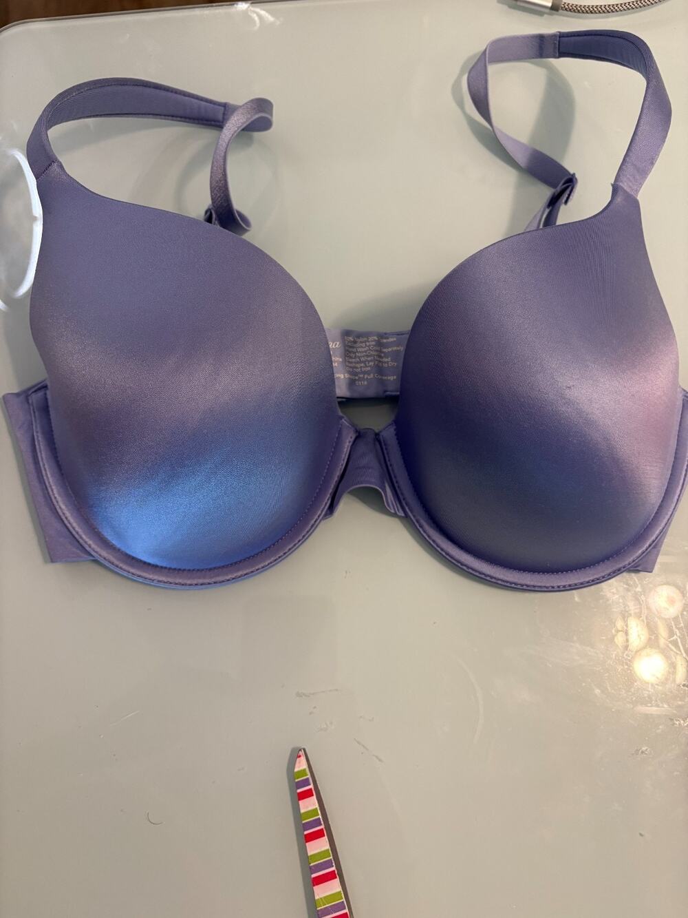 Soma Vanishing Back Full Coverage Underwire Bra Purple 34D